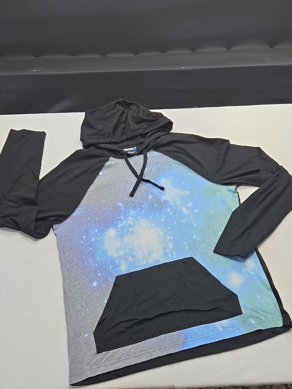 Tony Hawk Black Hoodie with Blue Galaxy Front Panel